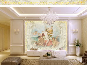 唯美天使歐式大理石背景墻 凝固時光的藝術交響